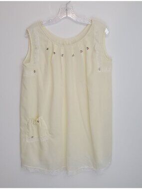 Katz vintage butter yellow mini nightgown, approximately 1960's
